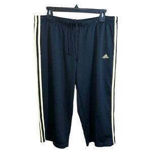 Adidas Pants Women’s Size L Black Yellow Athletic Crop